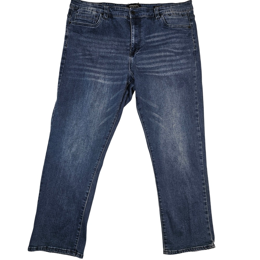 Kenneth Cole New York Mens Straight Fit Jeans Dark Wash Denim 40x30